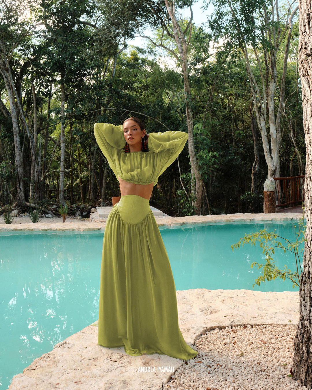 Pado Corset Maxi Skirt - Lime – JOYN.BLK